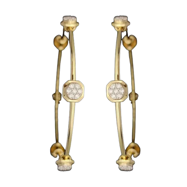 Blissful Whisper Diamond Bangle Pair - View 2