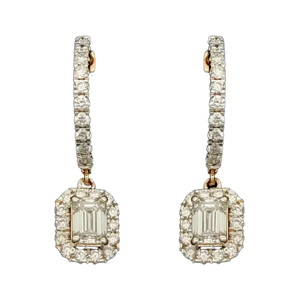 Elegant Whisper Diamond Bali Earrings - View 2