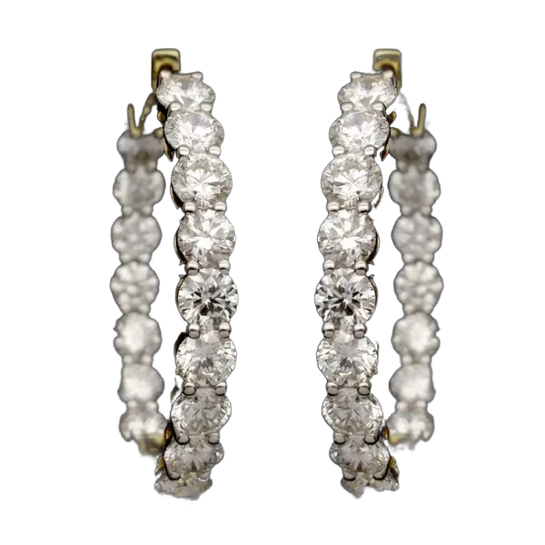Timeless Solstice Diamond Bali Earrings - View 2