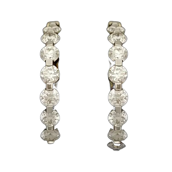 Opulent Velvet Diamond Bali Earrings - View 2