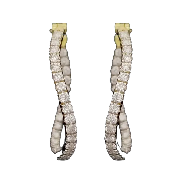 Majestic Aurora Diamond Bali Earrings - View 2