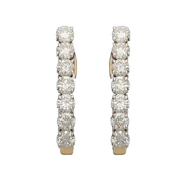 Charming Aurora Diamond Bali Earrings - View 2