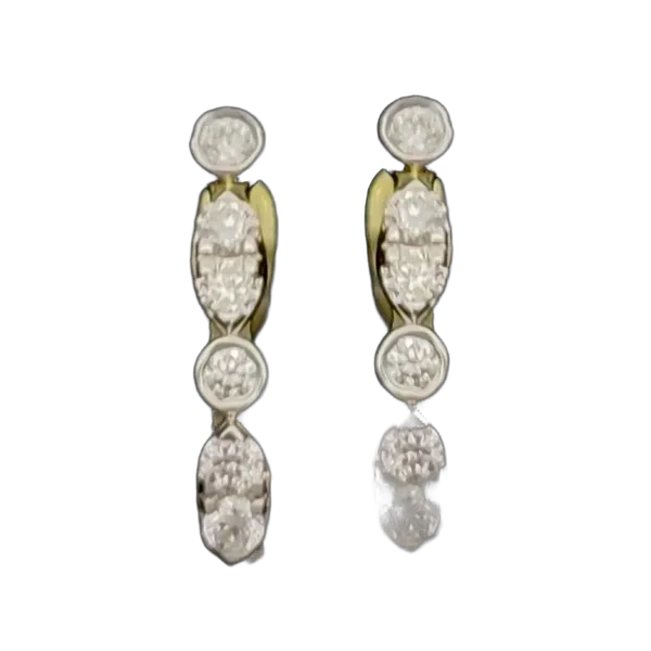 Serene Meadow Diamond Bali Earrings - View 2