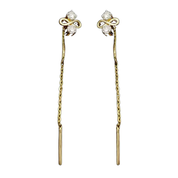 Delicate Blossom Diamond Earring & Mangalsutra Set - View 2