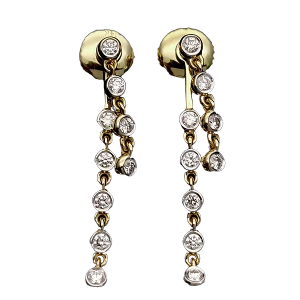 Graceful Cascade Diamond Drop Earrings MNEH1217