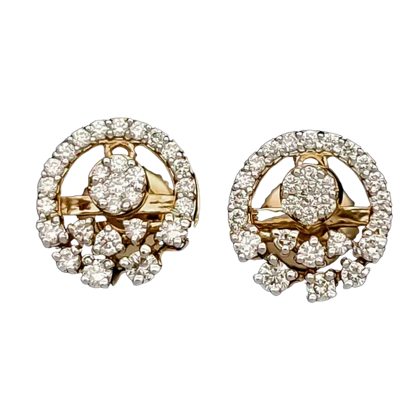 Regal Lattice Diamond Earring & Mangalsutra Set MNEP1009