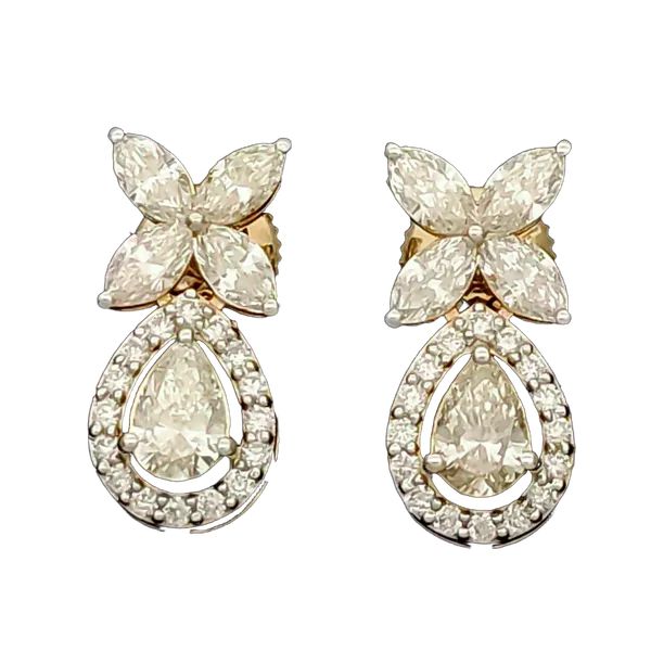 Serene Halo Diamond Earring & Mangalsutra Set MNEP1031