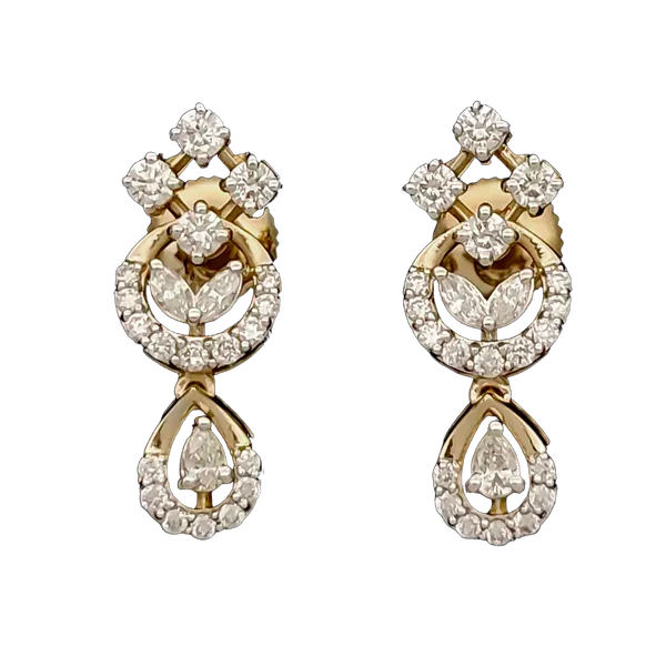 Opulent Cascade Diamond Earring & Mangalsutra Set MNEP1065