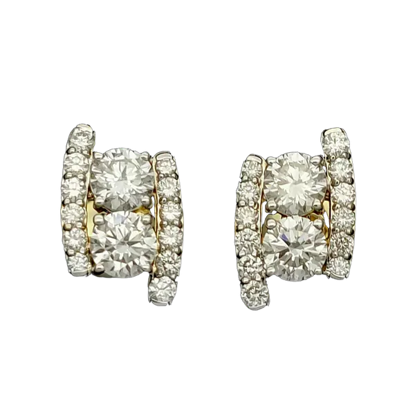 Charming Petal Diamond Earring & Mangalsutra Set - View 2