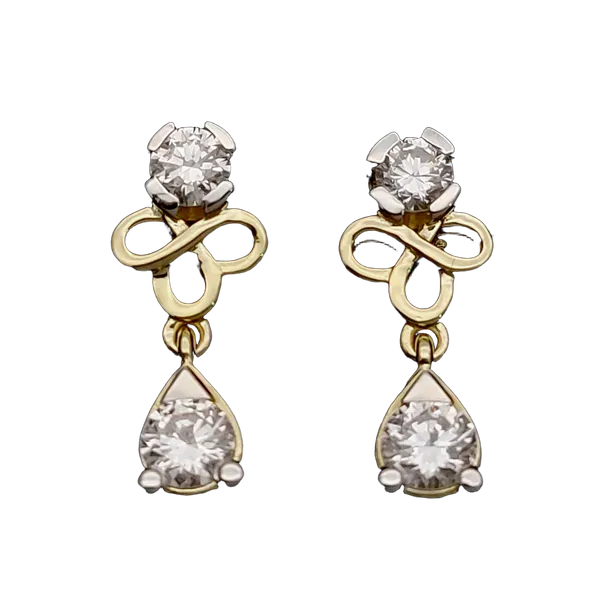 Luminous Crest Diamond Earring & Mangalsutra Set - View 2