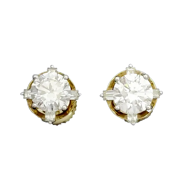 Radiant Cascade Diamond Earring & Mangalsutra Set - View 2