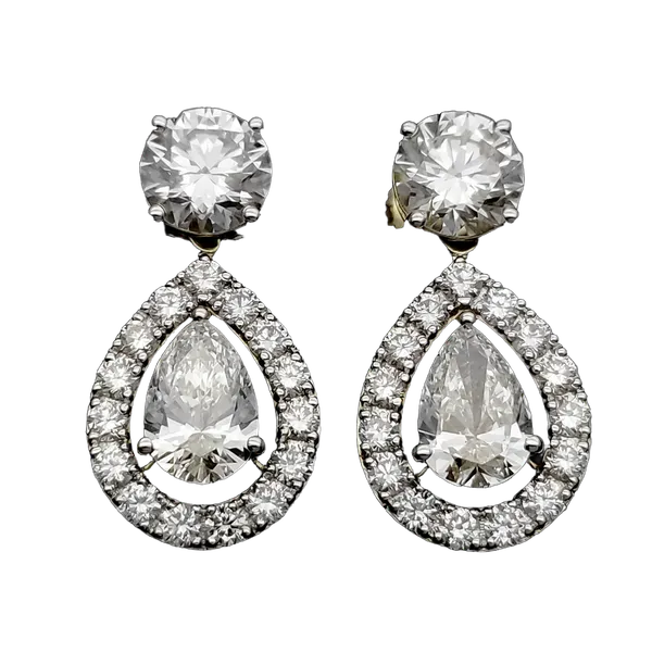 Graceful Aurora Diamond Earring & Mangalsutra Set - View 2