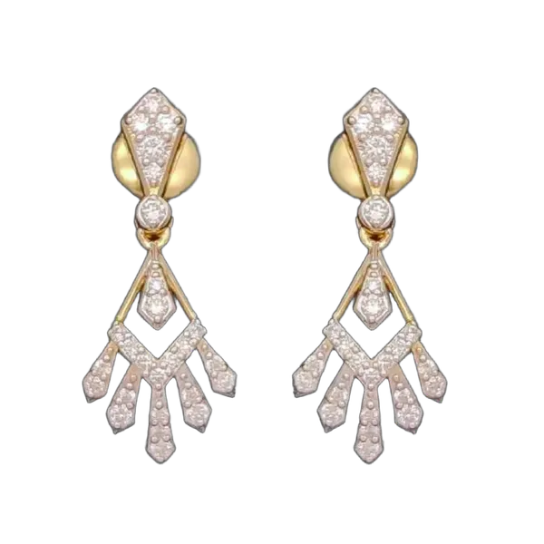 Graceful Mirage Diamond Earring & Mangalsutra Set - View 2