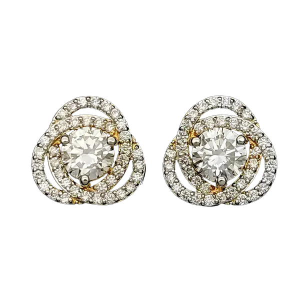 Regal Ember Diamond Earrings - View 2