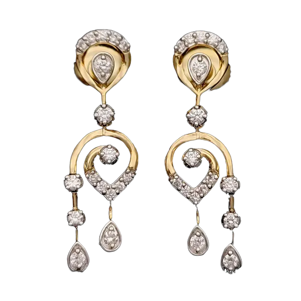 Elegant Whisper Diamond Earrings - View 2