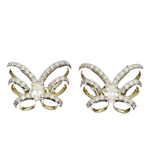 Elegant Lattice Diamond Earrings MNER1413