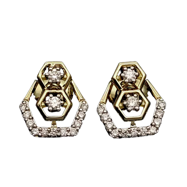 Delicate Dawn Diamond Earrings - View 2