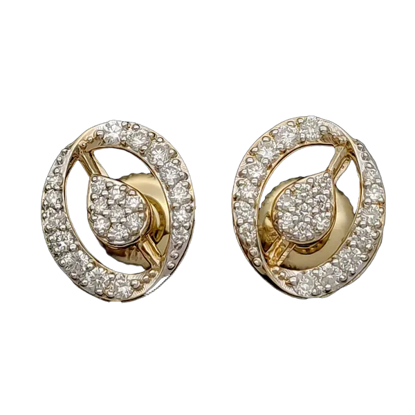 Regal Blossom Diamond Earrings - View 2