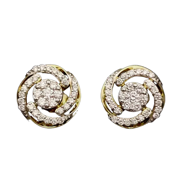 Opulent Blossom Diamond Earrings - View 2