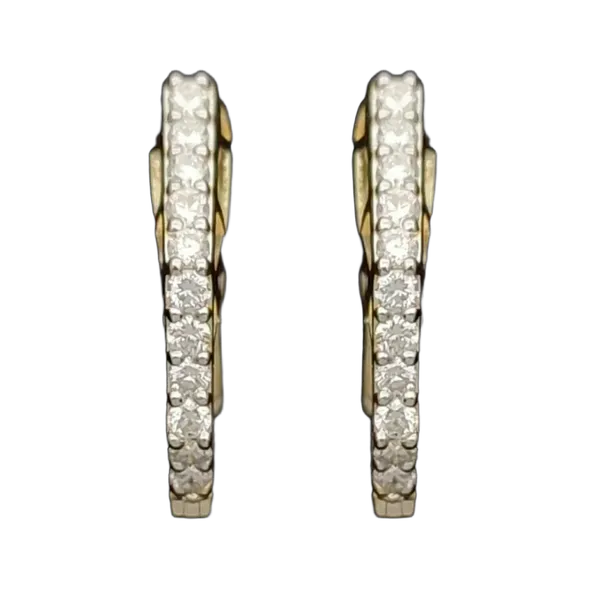 Graceful Crest Diamond Earrings - View 2