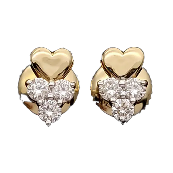 Luminous Crest Diamond Earrings - View 2
