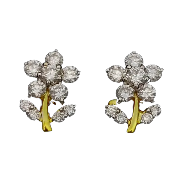 Majestic Crest Diamond Earrings - View 2