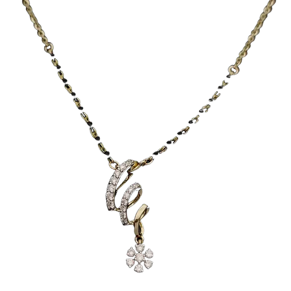 Radiant Halo Diamond Mangalsutra - View 2