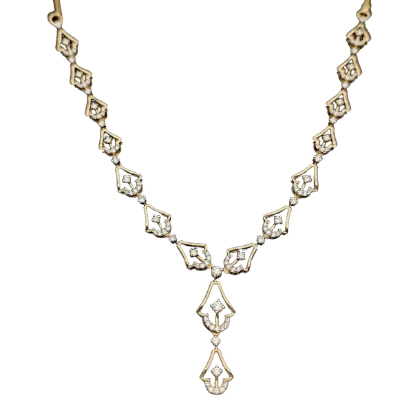 Serene Petal Diamond Necklace - View 2
