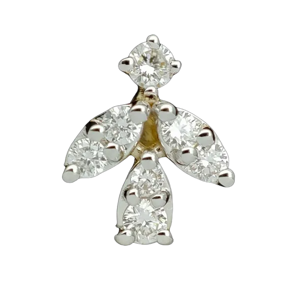 Radiant Halo Diamond Nose Pin - View 2