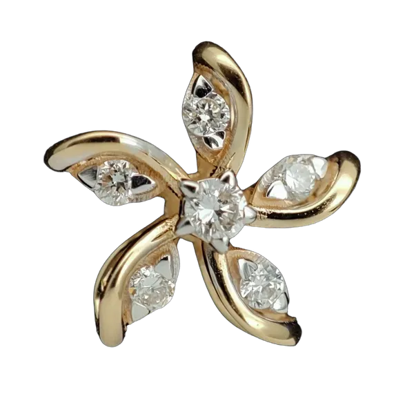 Regal Halo Diamond Nose Pin - View 2