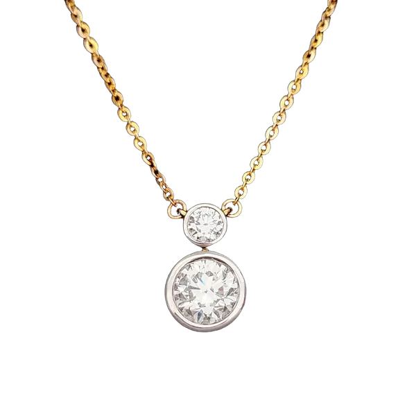 Luminous Dawn Diamond Pendant with Chain - View 2