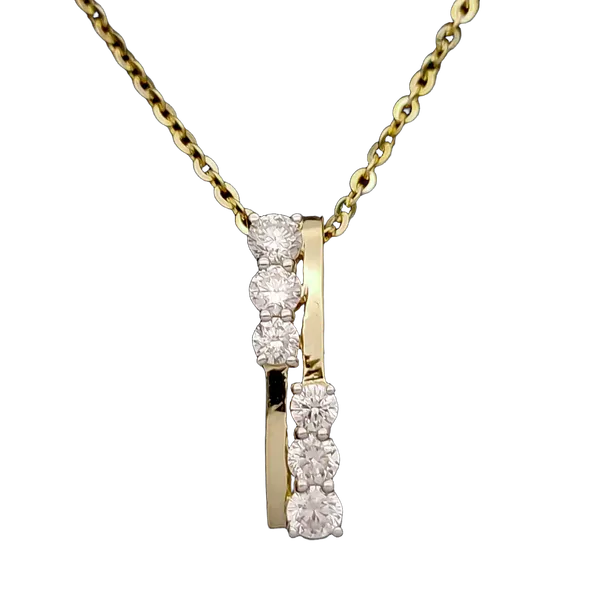 Delicate Dawn Diamond Pendant with Chain - View 2
