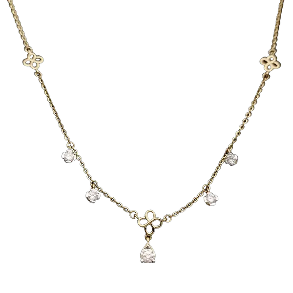 Majestic Blossom Diamond Pendant with Chain - View 2