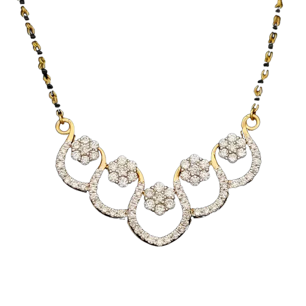 Blissful Blossom Diamond Pendant with Chain - View 2