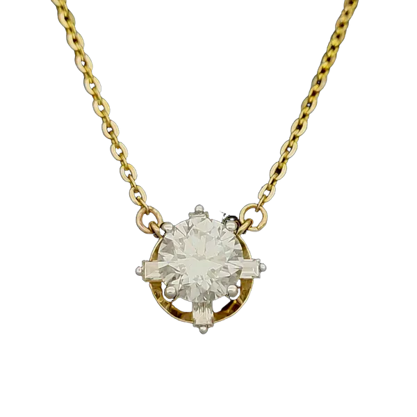 Luminous Ember Diamond Pendant with Chain - View 2
