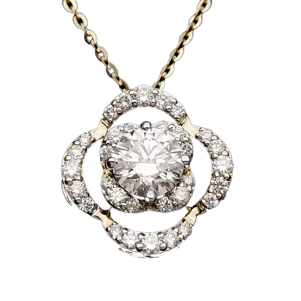Delicate Ember Diamond Pendant with Chain - View 2