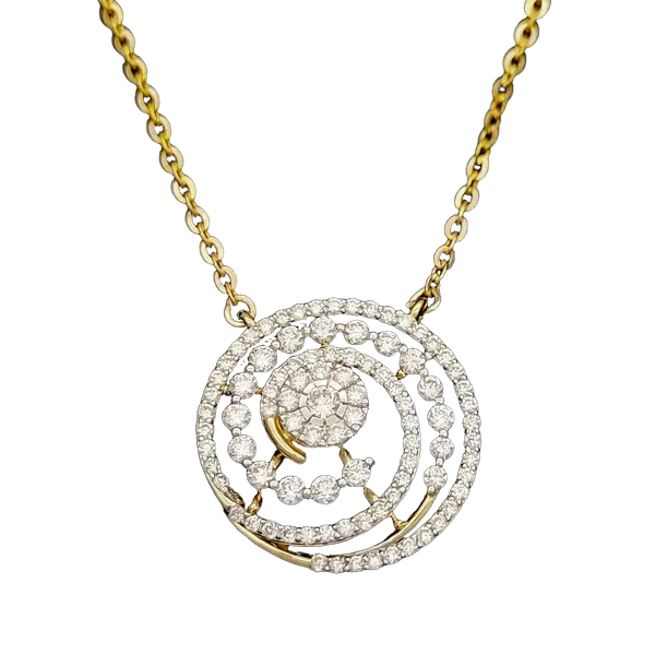 Elegant Ember Diamond Pendant with Chain - View 2