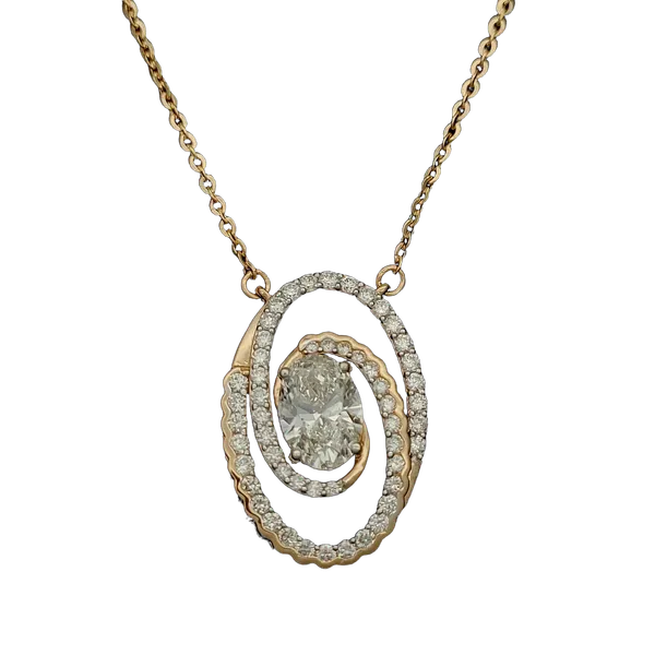 Timeless Crest Diamond Pendant with Chain MNPC1153