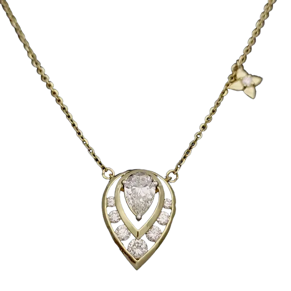 Elegant Riviera Diamond Pendant with Chain MNPC1246
