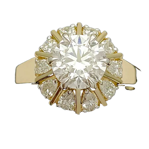 Serene Halo Diamond Ladies Ring - View 2