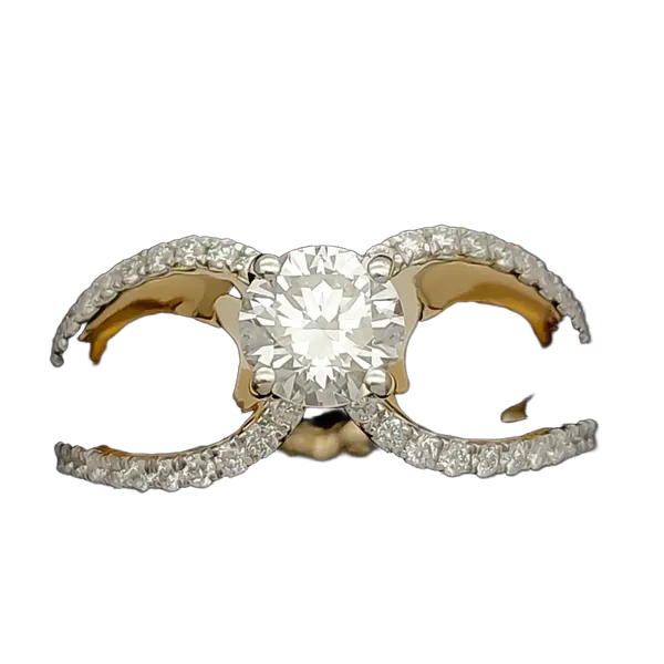 Delicate Halo Diamond Ladies Ring MNRL1163