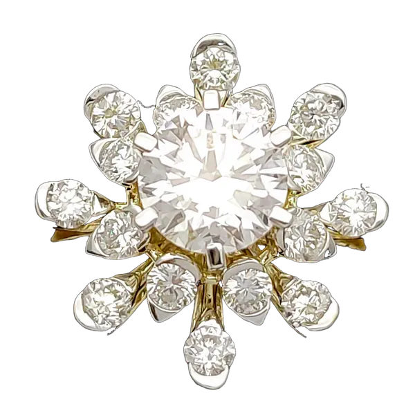 Graceful Petal Diamond Ladies Ring - View 2