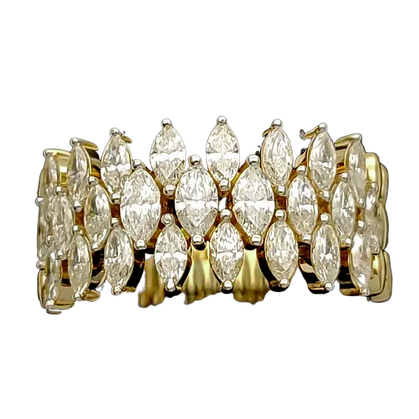 Opulent Petal Diamond Ladies Ring - View 2