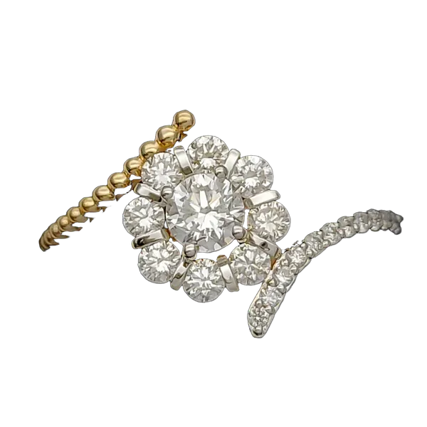 Delicate Crest Diamond Ladies Ring MNRL1259
